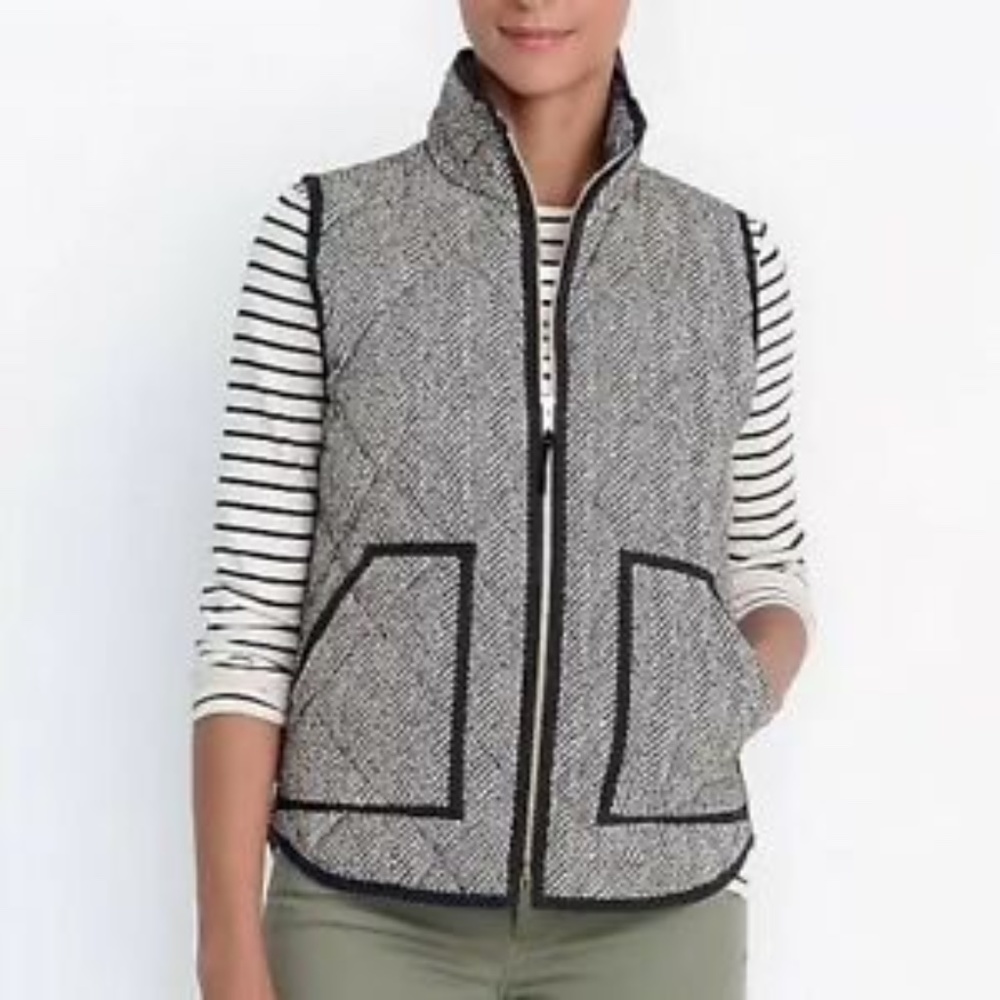 J. Crew Herringbone Quilted Vest
